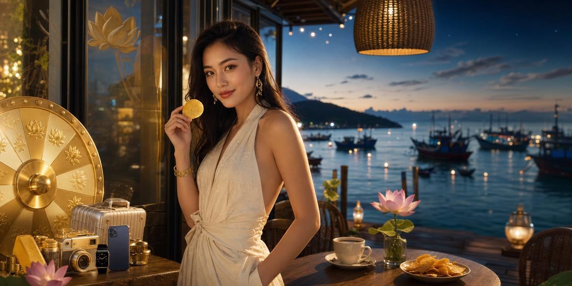 Người chơi tại Mũi Né tham gia rút thăm may mắn trên ss22 bên cốc cà phê